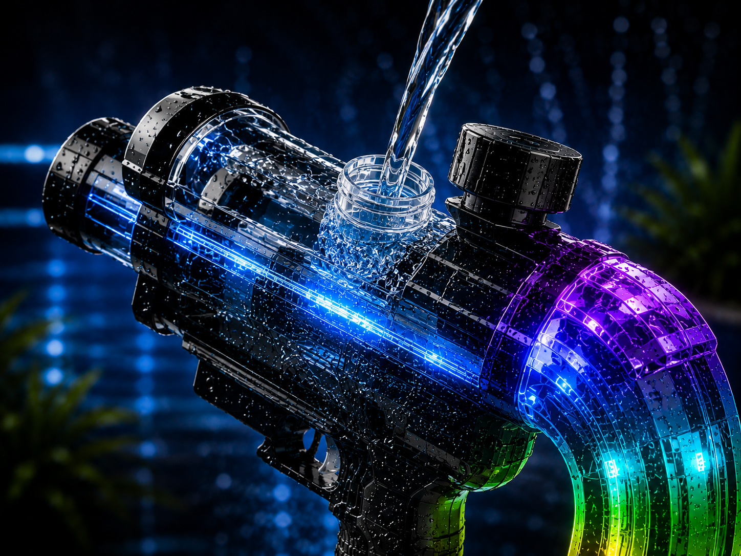 Refilling the AquaStrike tank in seconds