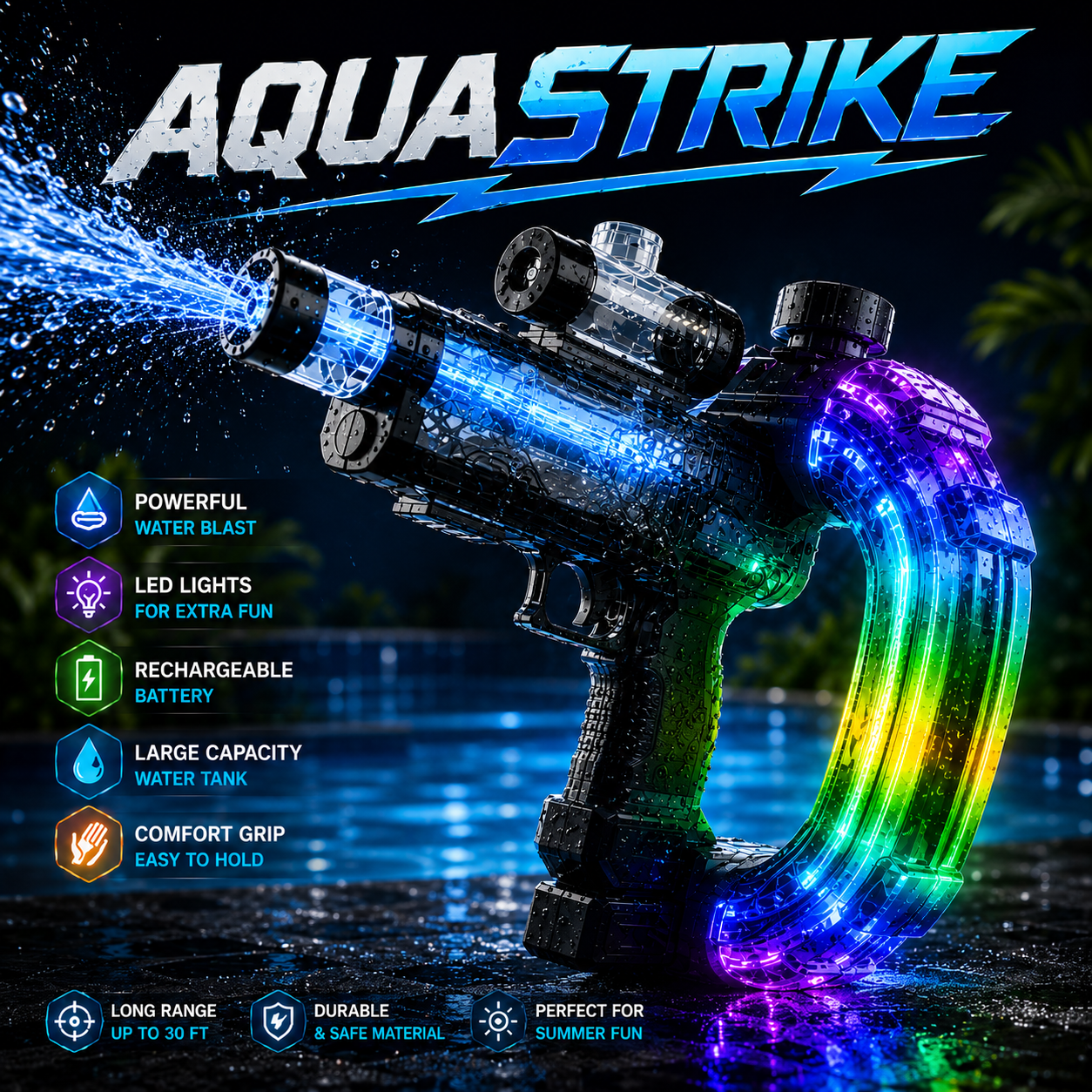 AquaStrike electric LED water blaster