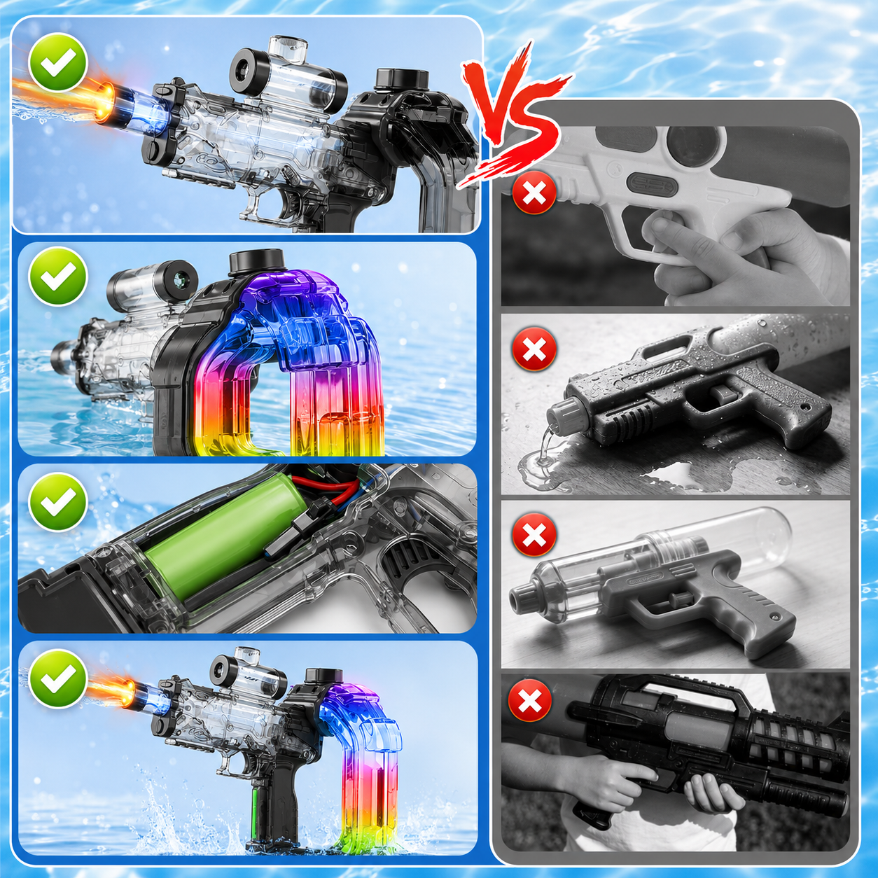 AquaStrike compared to ordinary water guns